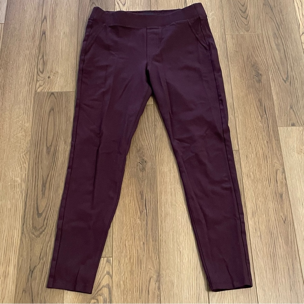 Liverpool Skinny Stretch Pull On Pants Plum Purple
